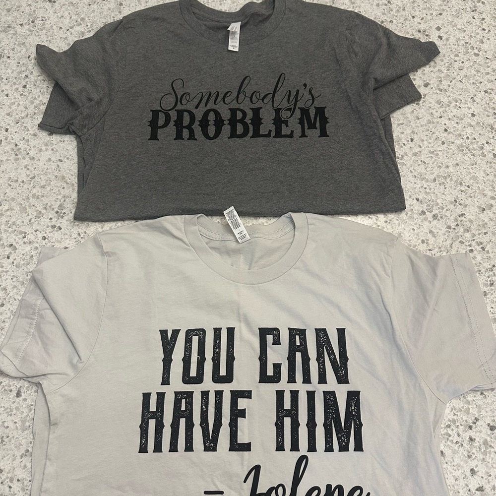 Graphic T-Shirts in Gray and White